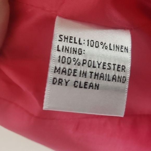 Talbots Womans Irish Linen Jacket  Pink Size 8 - Picture 10 of 10